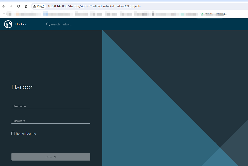 harbor登录主页