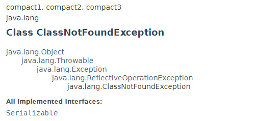 ClassNotFoundException类结构